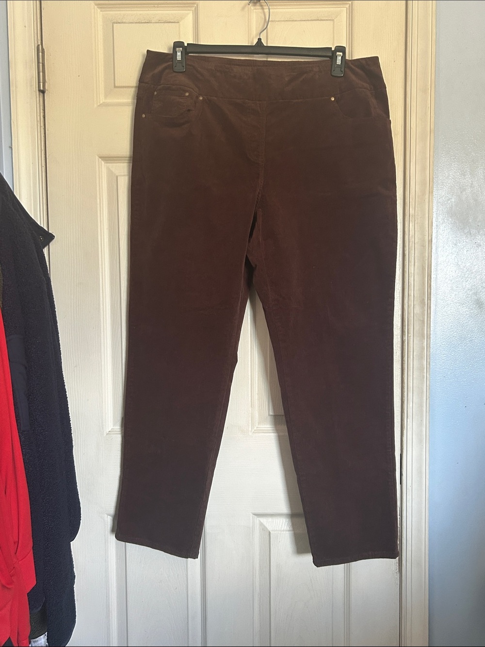 NWT Ruby Rd. Coffee pull on corduroy pants size 18